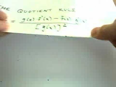 how to prove quotient rule