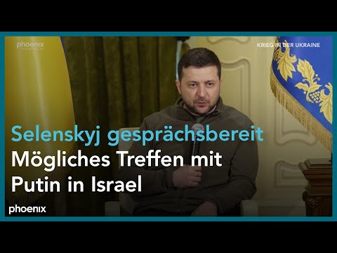 Ukraine-Präsident Selenskyj: Pressekonferenz am 12.03.2 ...