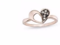 Brown Diamond 14K Pink Gold Ring