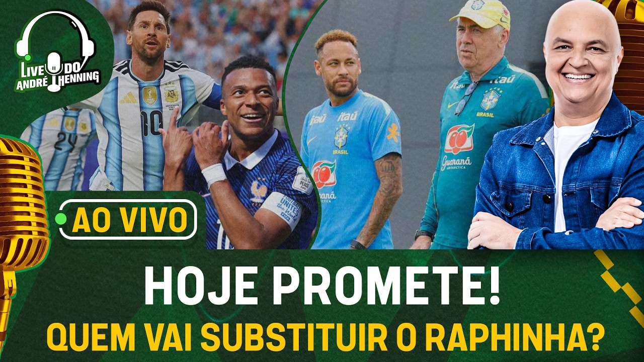 Ao Vivo: Messi E Mbappé Em Campo; Quem Vai Substituir Raphinha?; Neymar  Treina!; Espanha Vence E +