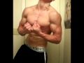 Muscular Teen Flexing Guns