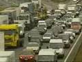 Grandes retenciones en la M-40 por huelga de transportistas