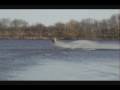 Video: Snowmobile water skipping