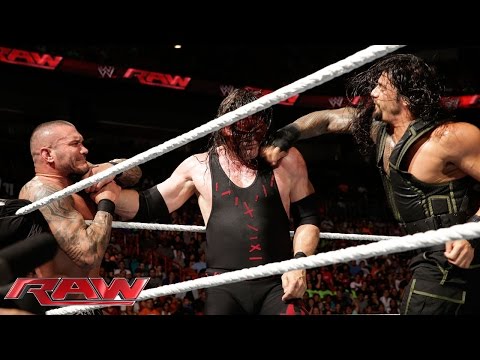 Roman Reigns vs. Kane & Randy Orton -- 2-on-1 Handicap Match: Raw, July 21, 2014