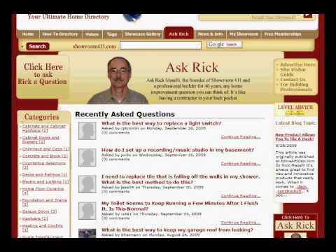 Home Owners Can Ask Rick the Contractor any DIY Home Improvement Question and Get a Professional Answer and Advice for F…