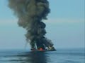 Large LTTE ship full of munitions being hit & sunk 28-02-200