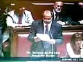Di Pietro il 24-7-08 difende la scuola e le forze dell'ordine