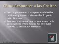 Cómo Aceptar y Responder las criticas, en los Negocios Multinivel