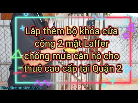 CÔNG TRÌNH KHÓA VÂN TAY LAFFER A12 CỬA CỔNG CHỐNG MƯA TẠI QUẬN 2 | KHÓA THIÊN LỘC