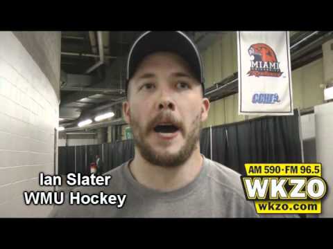 Ian Slater speaks with WKZO at Joe Louis Arena following the CCHA Championship win over Michigan on March 17th, 2012. Ian Slater speaks with WKZO at Joe Louis Arena following the CCHA Championship win over Michigan on March 17th, 2012.