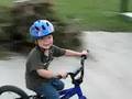 Three Year Old on His New Bike