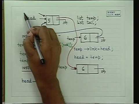 lists - Lecture Series on Programming and Data Structure by Dr.P.P.Chakraborty, Department of Computer Science and Engineering, IIT Kharagpur. For more details on NP...