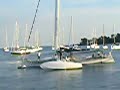 L'Hydroptère rentre au port de la trinité