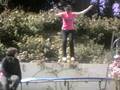 on the trampoline alice doing backward/forward somersaults