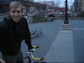 James Kalm captures video of Graffiti Research Lab's Boom Bike being dragged across the Williamsburg Bridge for a Critical Mass Bike rally.