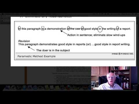 concise - Applying the Paramedic Method to make writing concise.