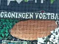 Groningen - Heerenveen, opkomst spelers en Fries volkslied Groningen - Heerenveen, opkomst spelers en Fries volkslied