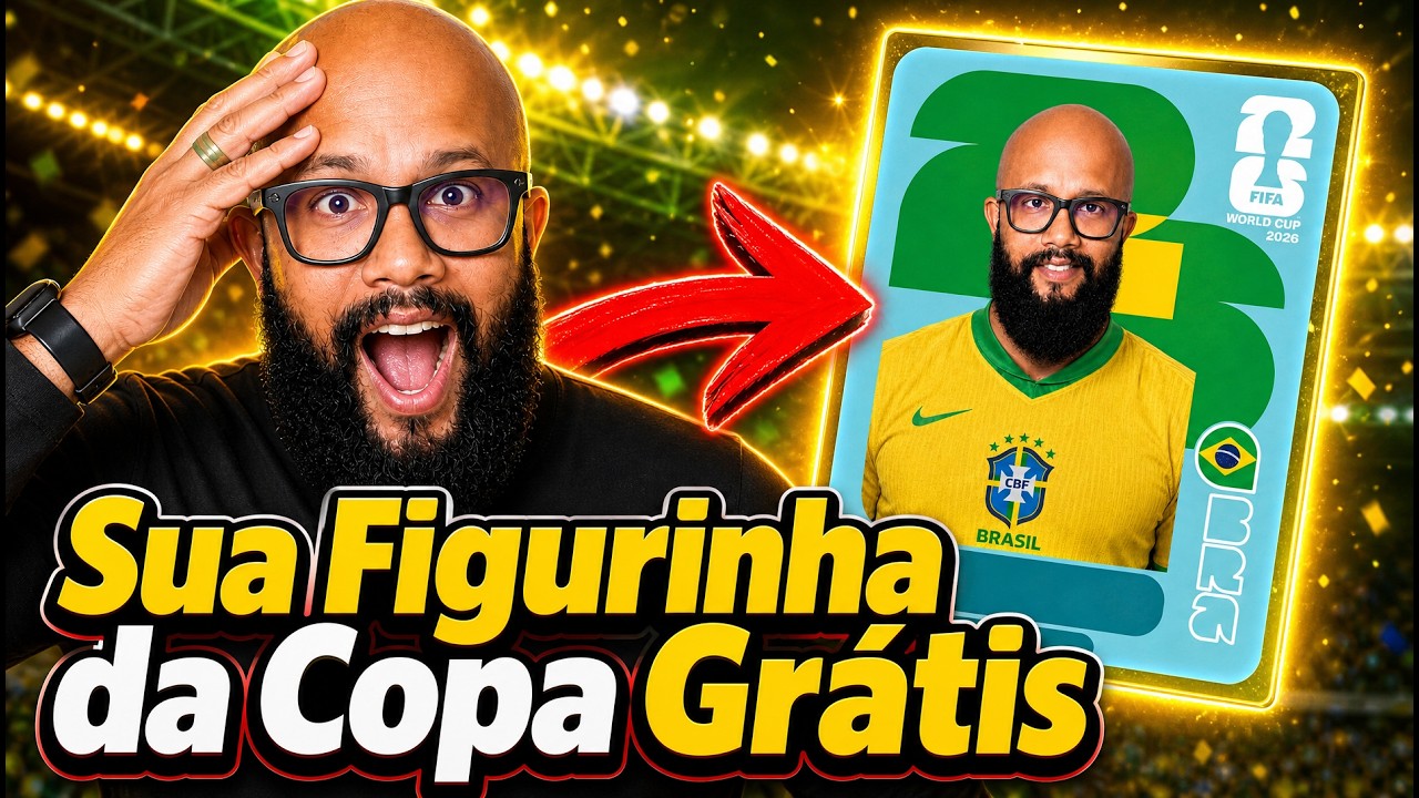O PROMPT que TÁ VIRALIZANDO: Sua FIGURINHA da COPA 2026 com I.A (Grátis)