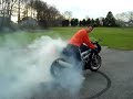A stationary burnout A stationary burnout