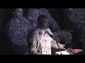 011  276th Departure   Commander of the 276th  Speaks to troops