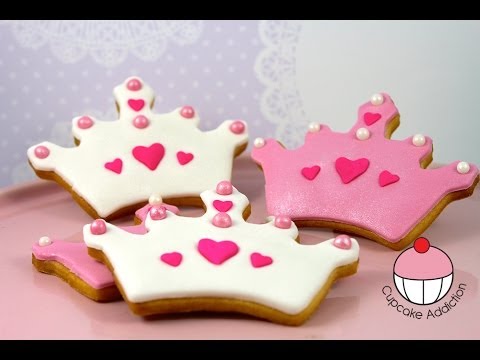 How to Make Princess Crown Sugar Cookies - By Cupcake Addiction