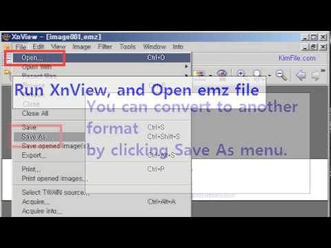 how to open emz file