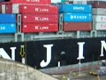 Footage of ship passing through Gatun Locks