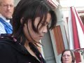 Asian Punker Girl Owning At Disneyland Piano