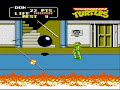 part 1 of tmnt ii for the nes. yes, i know a side-scrolling beat-em-up isn't exactly the most difficult game, but i played it, i recorded it, i may as well make a walkthrough of it. we begin with a run through a burning building, and a regular old new york street. commentary: 0:14 - i use donatello because...well, i can. despite popular rumor, all four turtles are identical in this game. 0:30 - i used the 10-life code. in case you're curious, it's u,r,r,d,d,d,l,l,l,l,b,a,start. also, we start right off with the normal foots. they use standard punches and jumpkicks (and the occasional choke-hold) to fight. in general, foot soldiers of all types should be dealt with using the special attack (a+b) or with two jumpkicks. there will never be more than 3 foots on the screen at one time, and in a 2-player game, more will show up. for the record, the fire down there doesn't hurt you. 0:46 - sometimes normal foots get shriuken. it's not an issue, usually. 0:56 - get used to this. enemies will pop out of doors, windows, the floor...from everywhere. this is actually something pretty cool about the game. 1:10 - three things here. first, the iron balls rolling down the steps. just stay out of their way, then walk past after they go. second, knife foots. they stab at you, or throw their knives. nothing special. third, pizza hut sighting #1. this game was one of the first ones to get corporate sponsorship, and they slip in pizza hut signs quite a few times. 2:46 - sword foots. these  ... 
