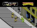 part 1 of tmnt ii for the nes. yes, i know a side-scrolling beat-em-up isn't exactly the most difficult game, but i played it, i recorded it, i may as well make a walkthrough of it. we begin with a run through a burning building, and a regular old new york street. commentary: 0:14 - i use donatello because...well, i can. despite popular rumor, all four turtles are identical in this game. 0:30 - i used the 10-life code. in case you're curious, it's u,r,r,d,d,d,l,l,l,l,b,a,start. also, we start right off with the normal foots. they use standard punches and jumpkicks (and the occasional choke-hold) to fight. in general, foot soldiers of all types should be dealt with using the special attack (a+b) or with two jumpkicks. there will never be more than 3 foots on the screen at one time, and in a 2-player game, more will show up. for the record, the fire down there doesn't hurt you. 0:46 - sometimes normal foots get shriuken. it's not an issue, usually. 0:56 - get used to this. enemies will pop out of doors, windows, the floor...from everywhere. this is actually something pretty cool about the game. 1:10 - three things here. first, the iron balls rolling down the steps. just stay out of their way, then walk past after they go. second, knife foots. they stab at you, or throw their knives. nothing special. third, pizza hut sighting #1. this game was one of the first ones to get corporate sponsorship, and they slip in pizza hut signs quite a few times. 2:46 - sword foots. these  ... 