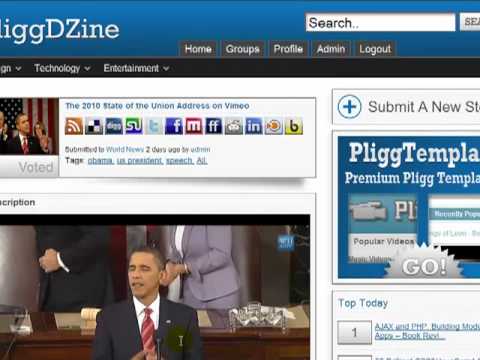 Watch 'PliggDZine Pligg Template Demo'