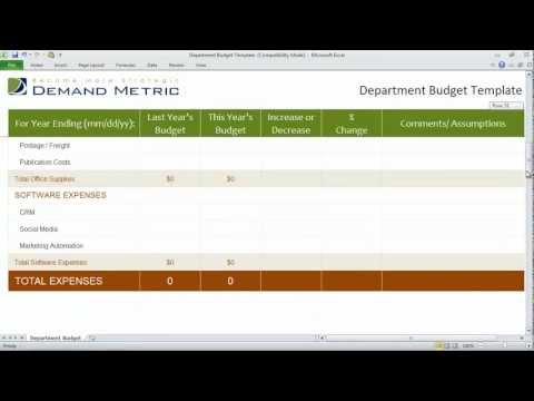 how to budget for your department