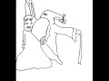Rabbotina at the ball - a cartoon strip