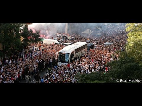 Así fue el espectacular recibimiento al Real Madrid Así fue el espectacular recibimiento al Real Madrid