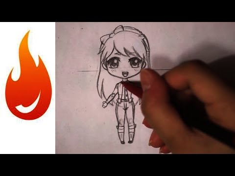 How to Draw a Chibi Anime Girl Character Tutorial