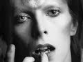 montage of various stunning david bowie photos, and footage, taken/shot between 1972-74, documenting the enigma of the slightly insane, adrogynous character ziggy stardust. 

set to a forgotten gem, arguably bowie's most beautiful song 'lady grinning soul' - the final track on the 'aladdin sane' album (1973). just as much as this song reflects bowie's cited inspiration (that of american soul singer claudia lennear), certainly in my opinion this song is just as much about ziggy, him (or indeed her) self. 

'she'll come, she'll go,
she'll lay belief on you...'