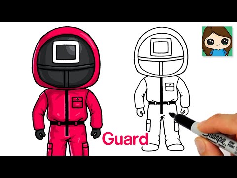 Play this video How to Draw Squid Game врвRed Guard Uniform