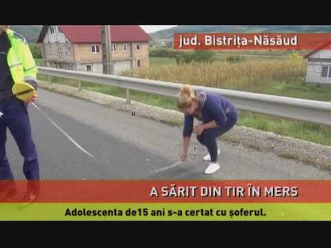 O fată de 15 ani a sărit dintr-un TIR aflat în mers după ce s-a certat cu șoferul