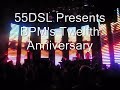 bloody beatroots, dj z-trip, and dj am spinning at the 55dsl presents bpm twelfth anniversary party at avalon with a sick light show set up in the background