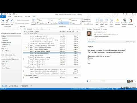 how to organize outlook email