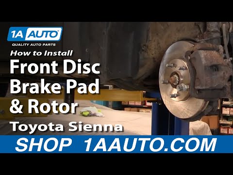 How To Install Replace Front Disc Brake Pads & Rotors Toyota Sienna 98-03 1AAuto.com