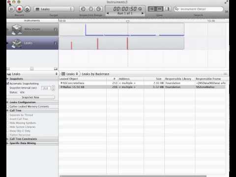 how to find memory leak in iphone