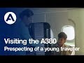 A visit of the Airbus A380 demonstrator aircraft