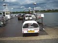 Boarding the Twike electric car onto a ferry
