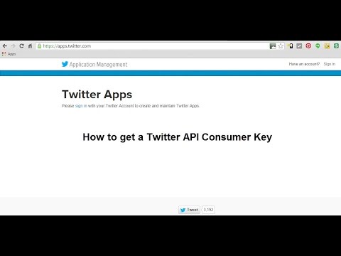how to twitter api key