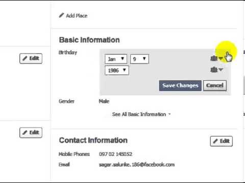 how to hide bday on facebook
