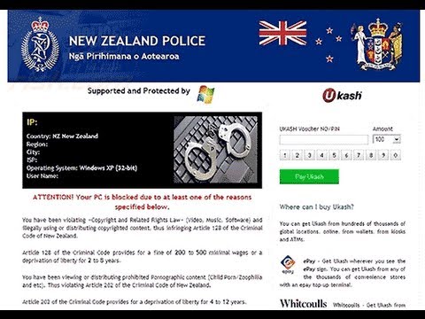 how to remove nz police virus