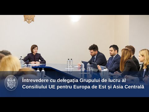 Președinta Maia Sandu a avut o întrevedere cu delegația Grupului de lucru al Consiliului UE pentru Europa de Est și Asia Centrală