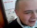 Reidy getting his hair shaved