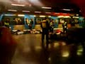 Massgripande av huliganer i t-banan